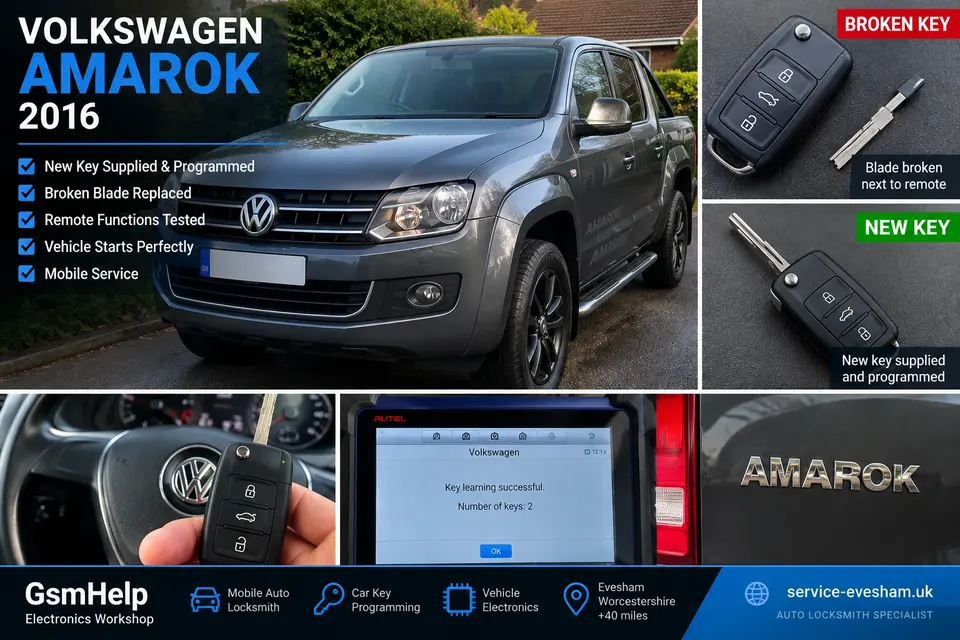 Volkswagen Amarok 2016 auto locksmith job