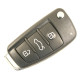 Audi Remote Key AKRM169 - 3 Button Flip Key for A3, S3 Models